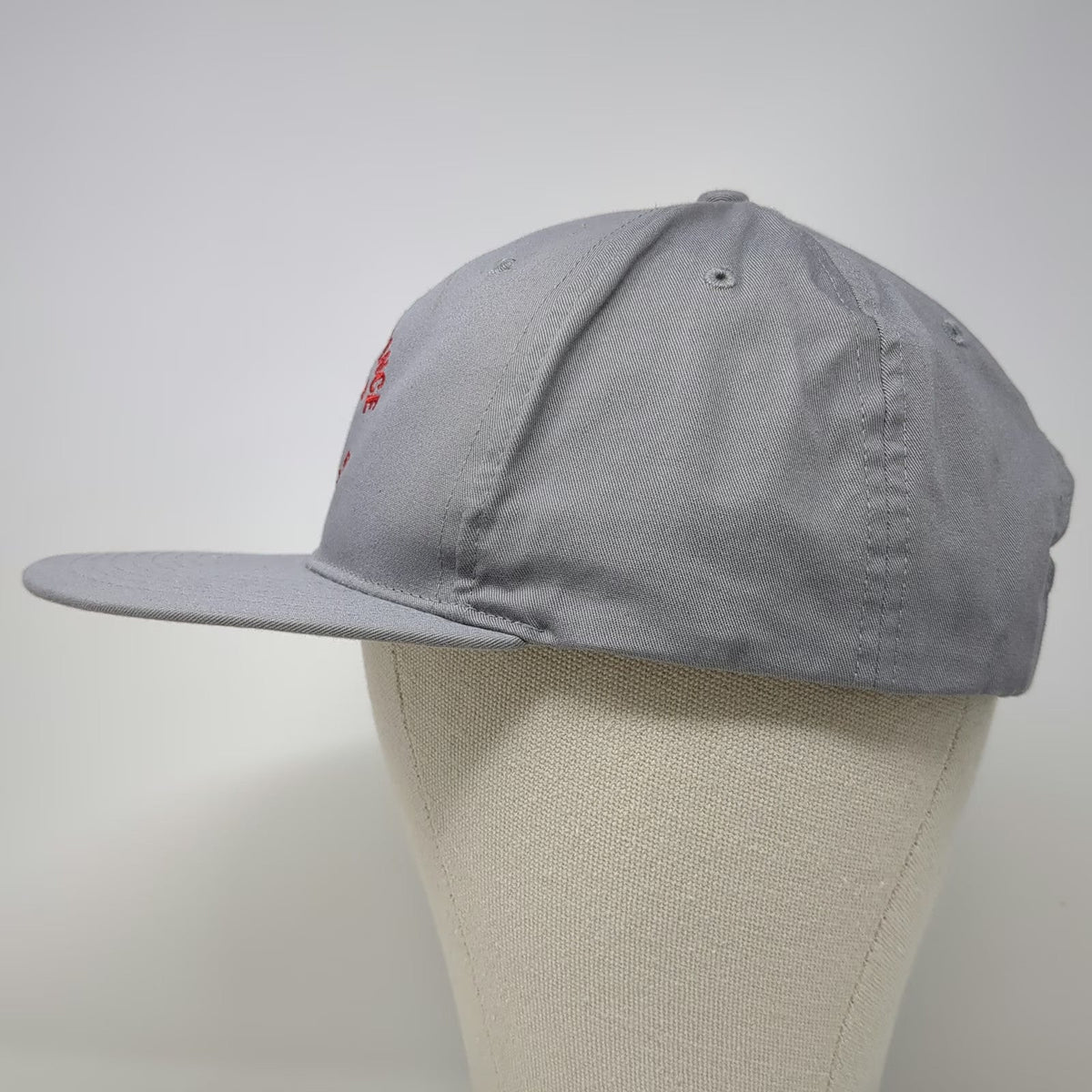 Richardson Snapback Gray L Performance Athletic Club Embroidery Flat Brim Hat