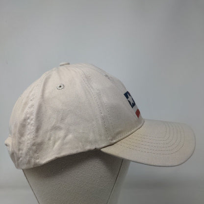 American Flag Snapback Hat Tan One Size Embroidered Life Is Good