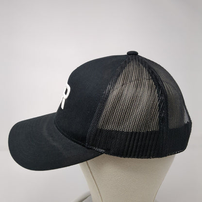 ER Snapback Trucker Hat Black One Size Adjustable Embroidered Classics Yupoong
