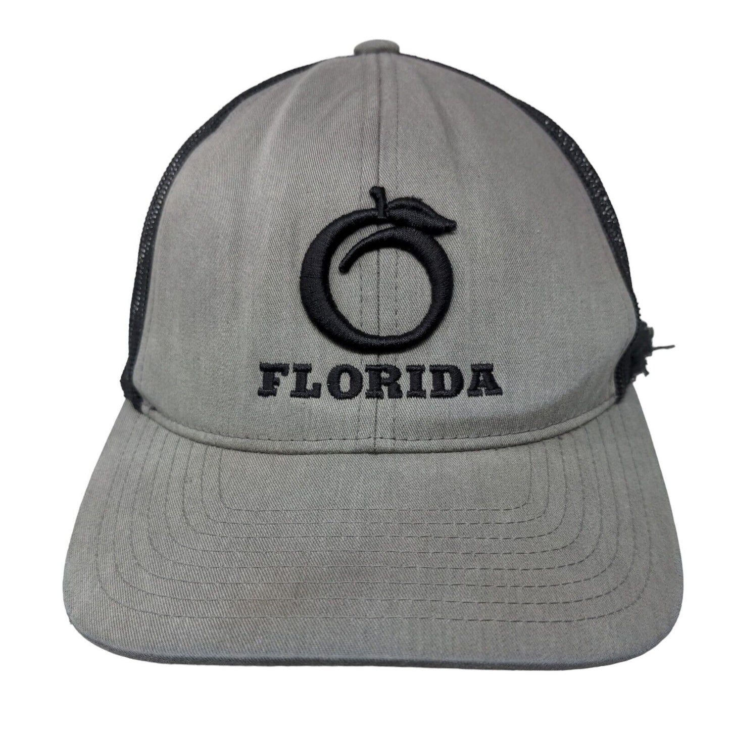 Florida Snapback Trucker Hat Gray OS Embroidered Mesh Back Pacific Headwear