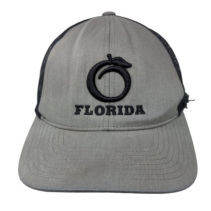 Florida Snapback Trucker Hat Gray OS Embroidered Mesh Back Pacific Headwear