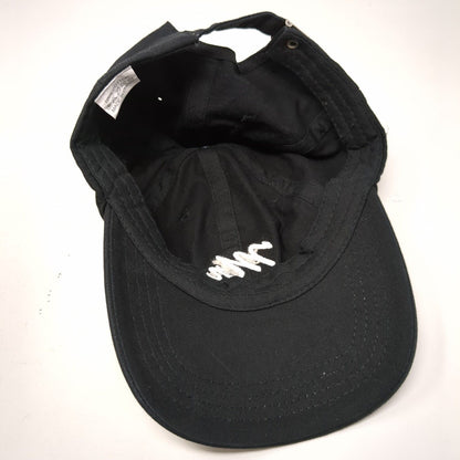 Mr. Slideback Hat Black OSFA Adjustable Embroidered Vented Holes Cotton