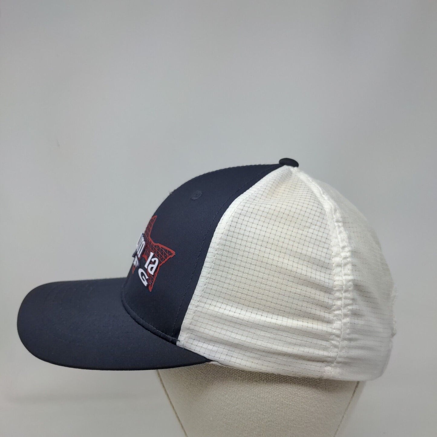 Columbia PFG Stapback Hat Blue One Size Adjustable Vented Holes 110 6 Panel