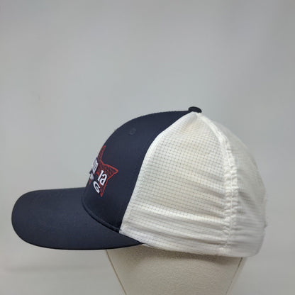 Columbia PFG Stapback Hat Blue One Size Adjustable Vented Holes 110 6 Panel