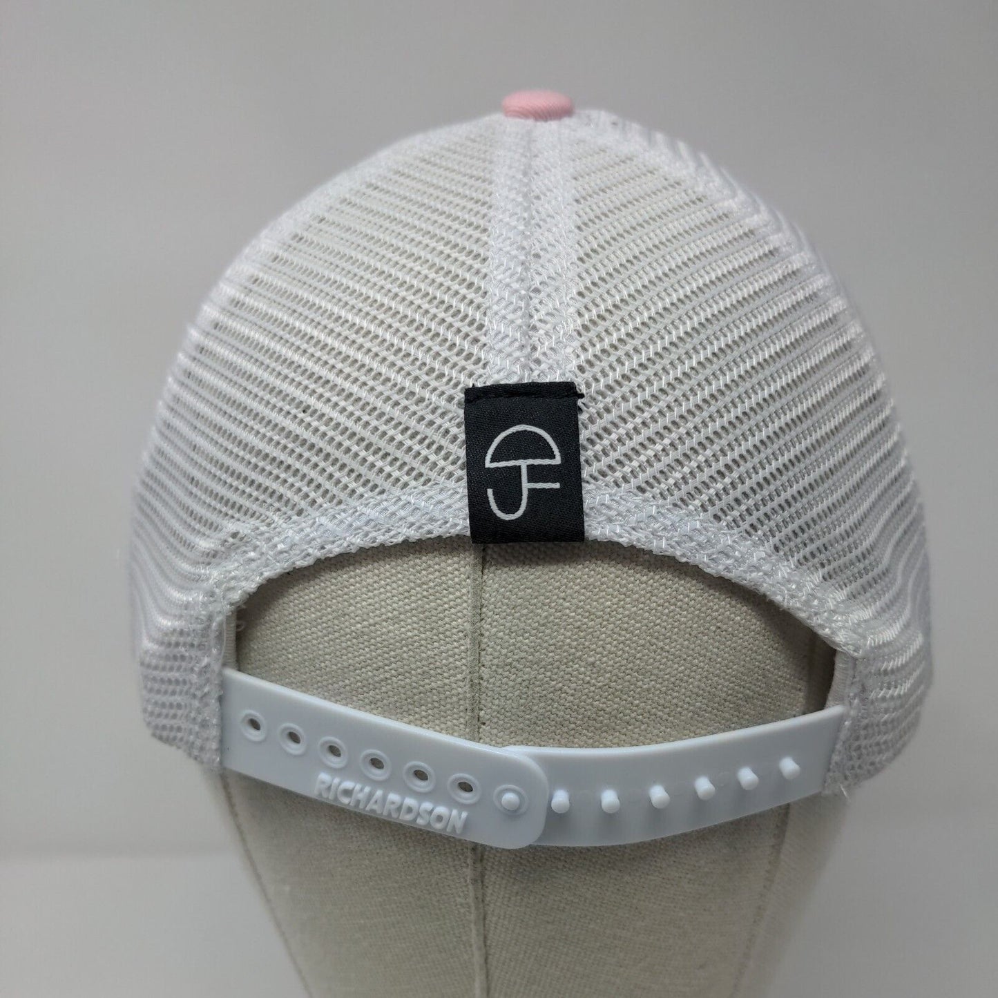 Vista Verde Dairy Patch Snapback Trucker Hat Pink Small Mesh Back