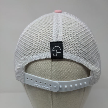 Vista Verde Dairy Patch Snapback Trucker Hat Pink Small Mesh Back