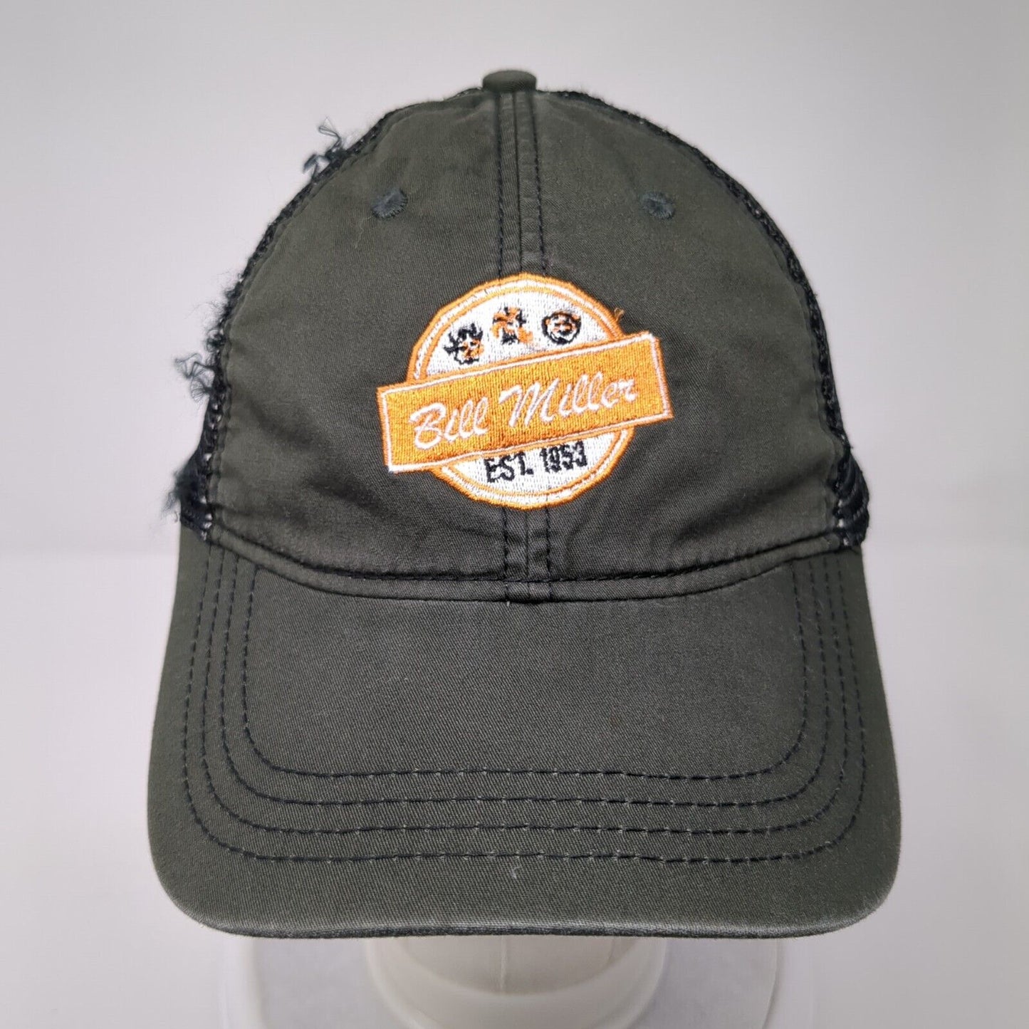Bill Miller Est. 1953 Snapback Trucker Hat Black One Size Adjustable Mesh Back