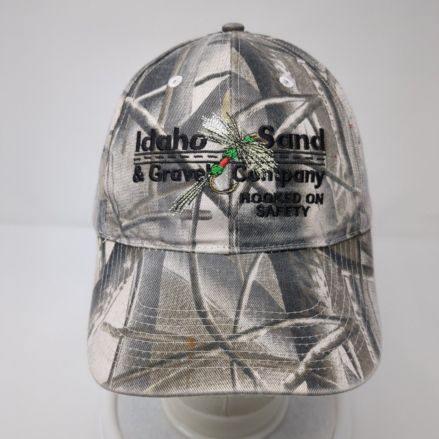 Idaho Sand & Gravel Company Slideback Hat Camo OSFA Hooked On Safety