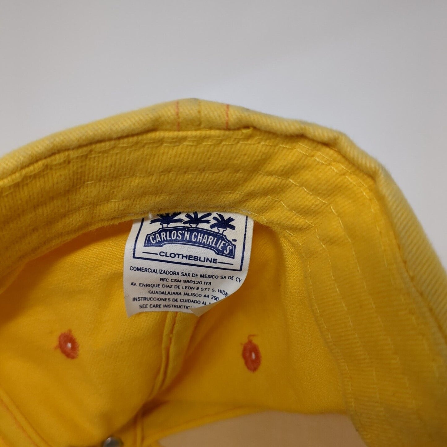 Carlos 'N Charlie's Cozumel Slideback Hat Yellow OSFA Embroidered