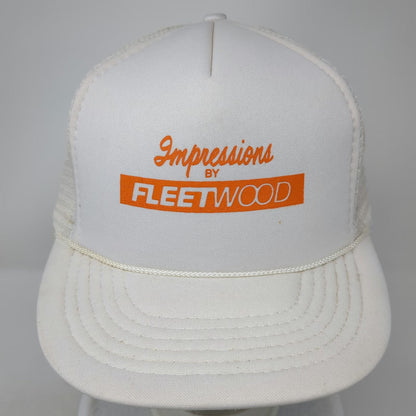 Headmost Fleetwood Trucker Hat White One Size Mesh Snapback Foam Front Rope