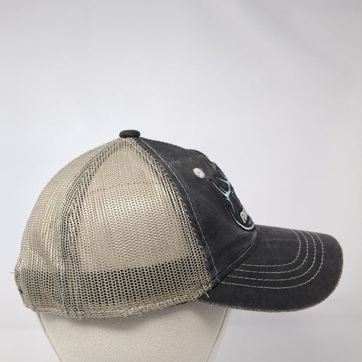 RMEF Women's Snapback Trucker Hat Gray OS Adjustable Ladies Fit Outdoor Cap