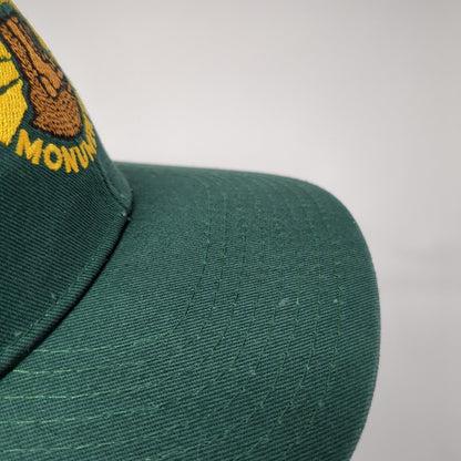 Monumental Snapback Mesh Back Trucker Hat Green One Size Crew Leader Cap