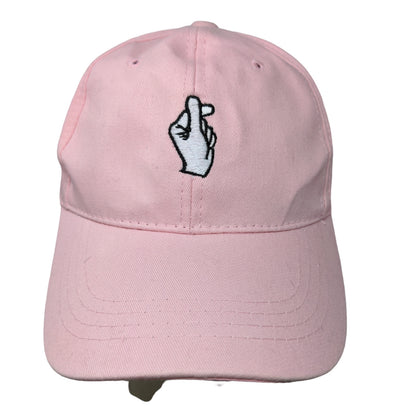 Unbranded Women's Slideback Hat Pink Adjustable Acrylic K Pop Love Logo