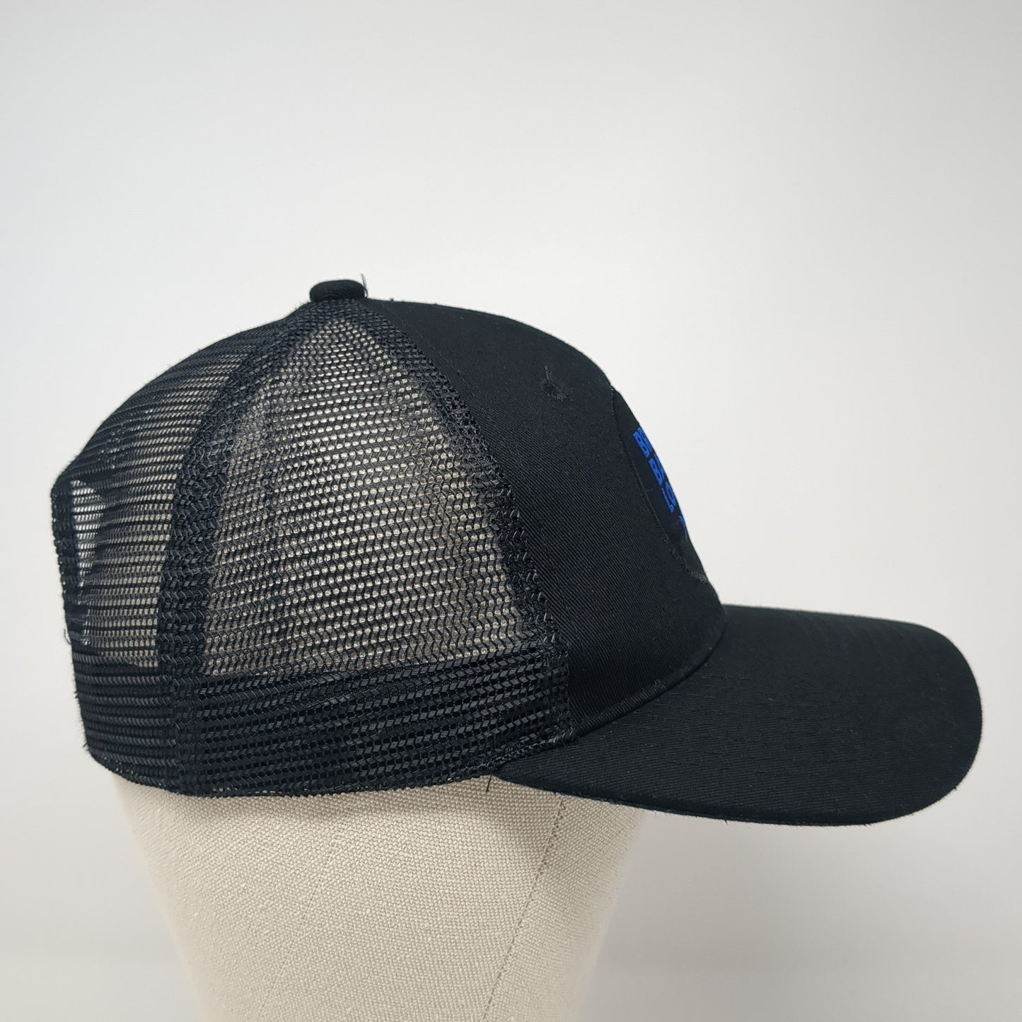 Bring Back Local Patch Snapback Trucker Hat Black One Size Mesh Back
