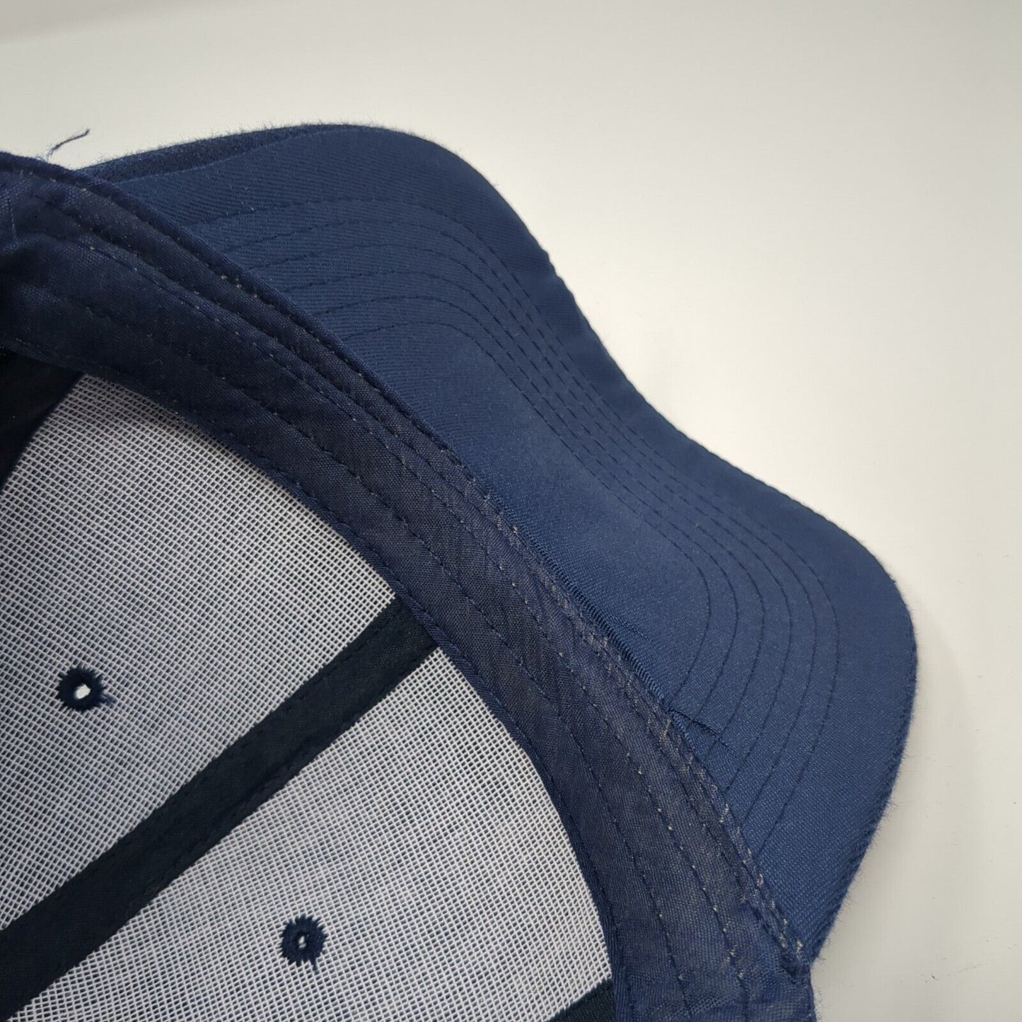 Unbranded Strapback Hat Blue One Size Adjustable Vented Holes 6 Panel Blank