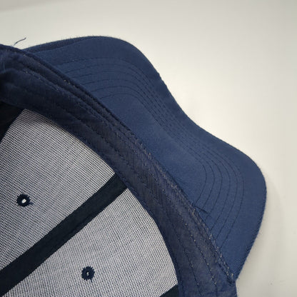 Unbranded Strapback Hat Blue One Size Adjustable Vented Holes 6 Panel Blank