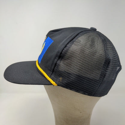 Innovative Products Mens Snapback Mesh Back Hat Black OSFA Vintage Bass Logo USA