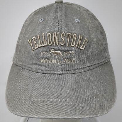 Lucky 7 USA Baseball Cap Gray One Size Yellowstone National Park Strapback Hat