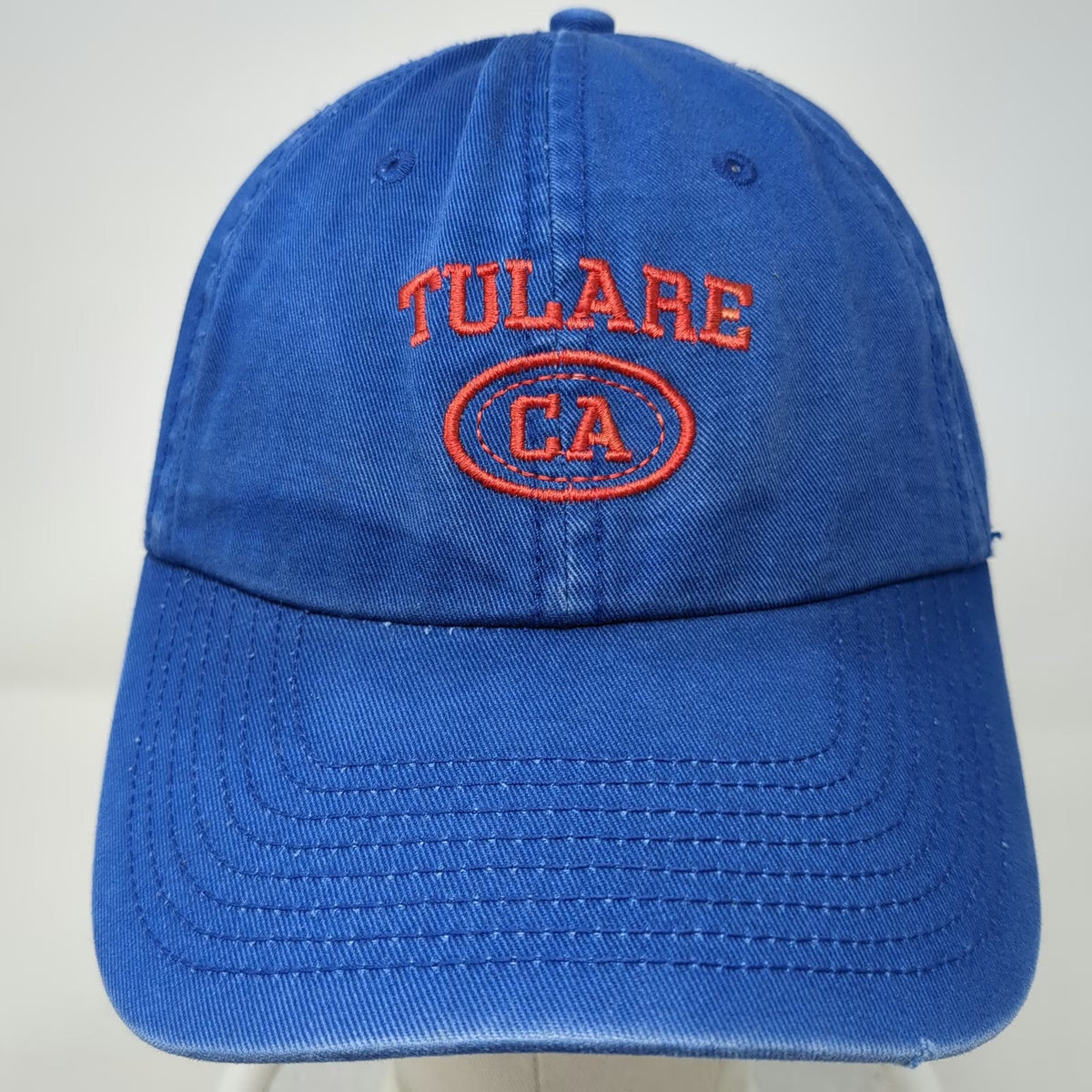 KNP Tulare California CA Blue One Size Baseball Cap Hat Red Slideback Strap