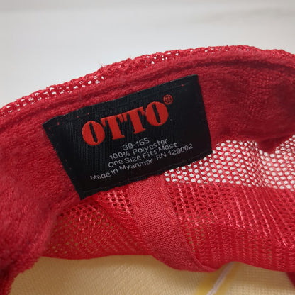 Otto Radio Boise KRBX Trucker Hat One Size White Red Black Mesh Snapback FM