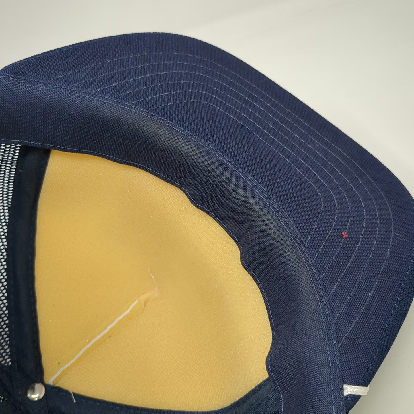 Trucker Hat Blue Meaner Than A Junk Yard Dog Mesh Back Snapback Vintage
