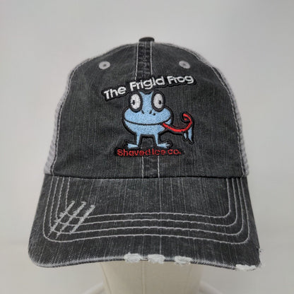 The Frigid Frog Men's Strapback Mesh Back Hat Gray OSFA Embroidered Logo