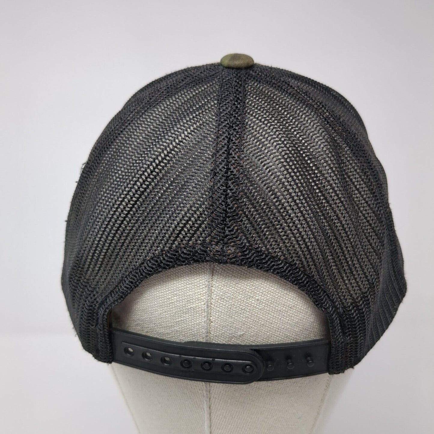 Mellow Johnny's Snapback Trucker Hat Camo One Size Mesh Back Yupoong