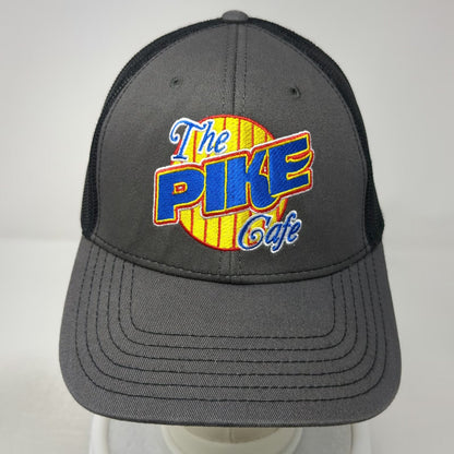 Cap America Trucker Hat Gray One Size The Pike Cafe Logo Mesh Snapback Graphic