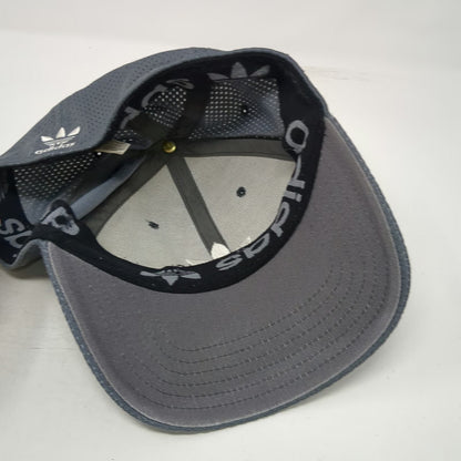 Adidas Baseball Cap Gray XL A-FLEX Stretch Fit Breathable Mesh Trefoil Logo hat