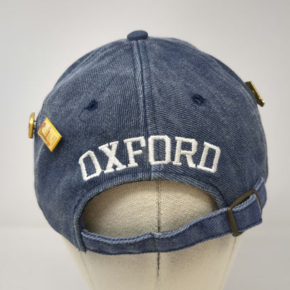The Fellows Oxford University Blue One Size Baseball Cap Travel Pins Crest Hat