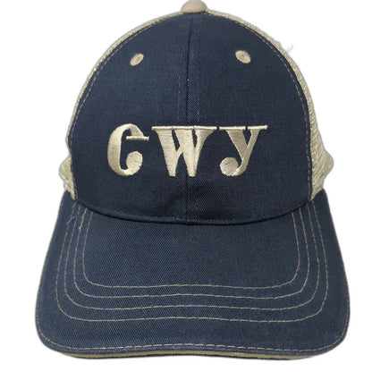 Cobra Baseball Cap Blue One Size Mesh Back Strapback Embroidered GWY Hat Stitch