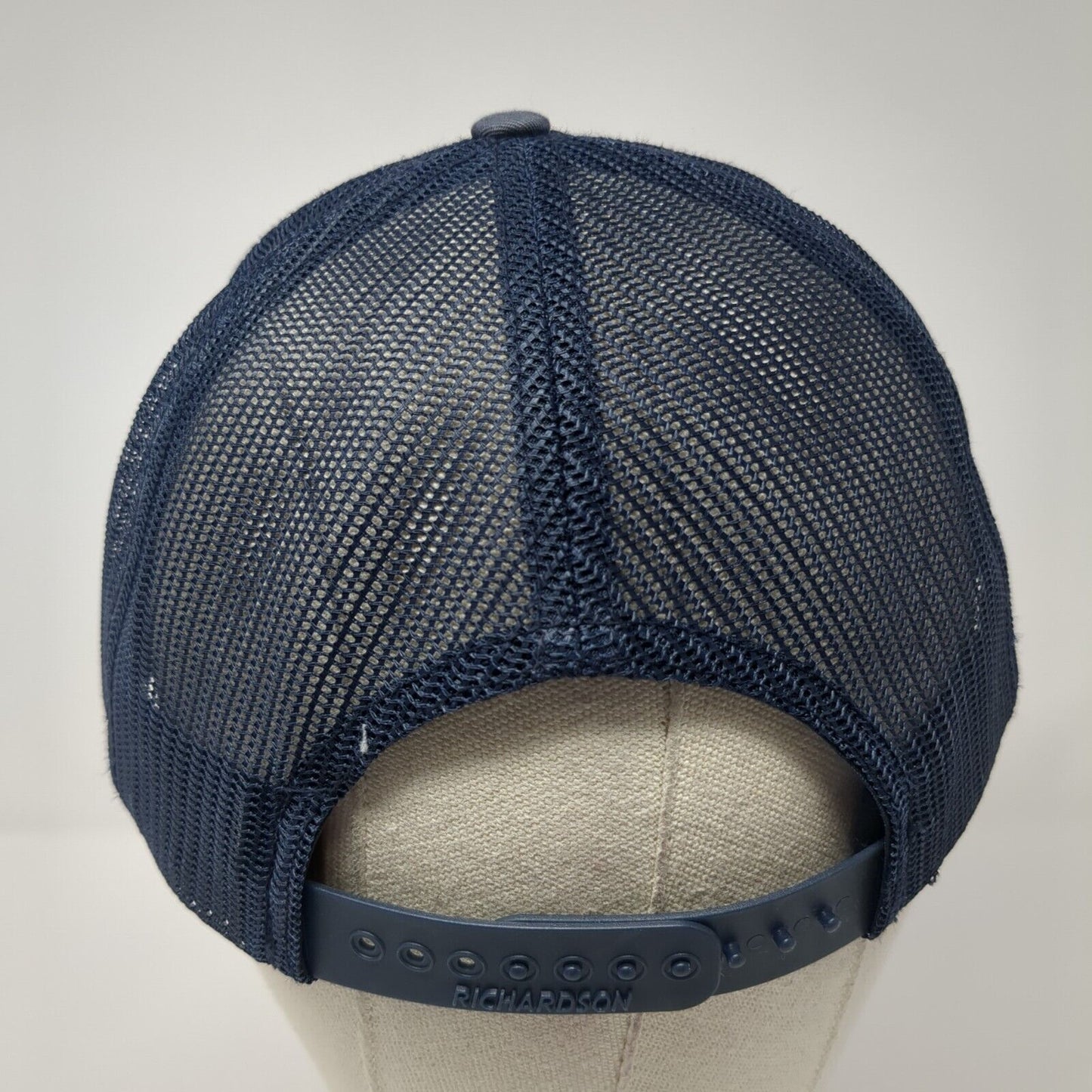 The San Franciscan Roaster Co. Snapback Trucker Hat Blue OS Mesh Back Richardson