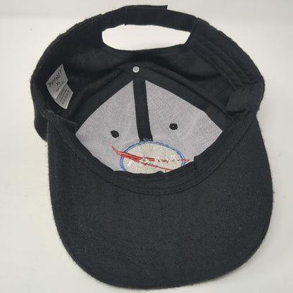 NASA Strapback Hat Black XL Adjustable Embroidered Spirit Vent Holes
