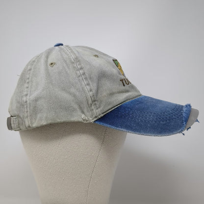 Turtle Bay Redding California Baseball Cap Beige Blue One Size Distressed Hat