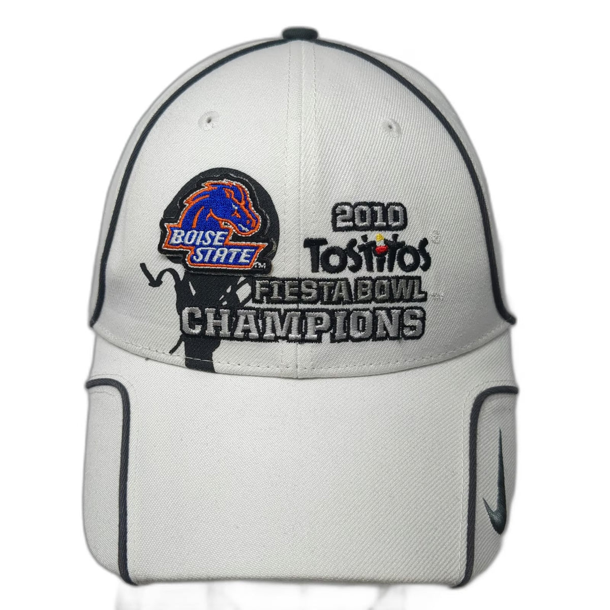 Nike Boise State Broncos NCAA Cap White OSFM 2010 Fiesta Bowl Champions Official
