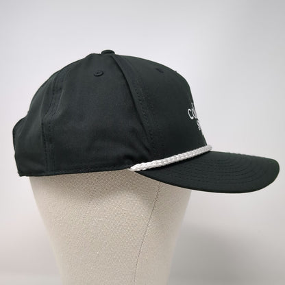 Richardson 5 Panel Black One Size Cold Springs Winery Rope Snapback Logo Hat