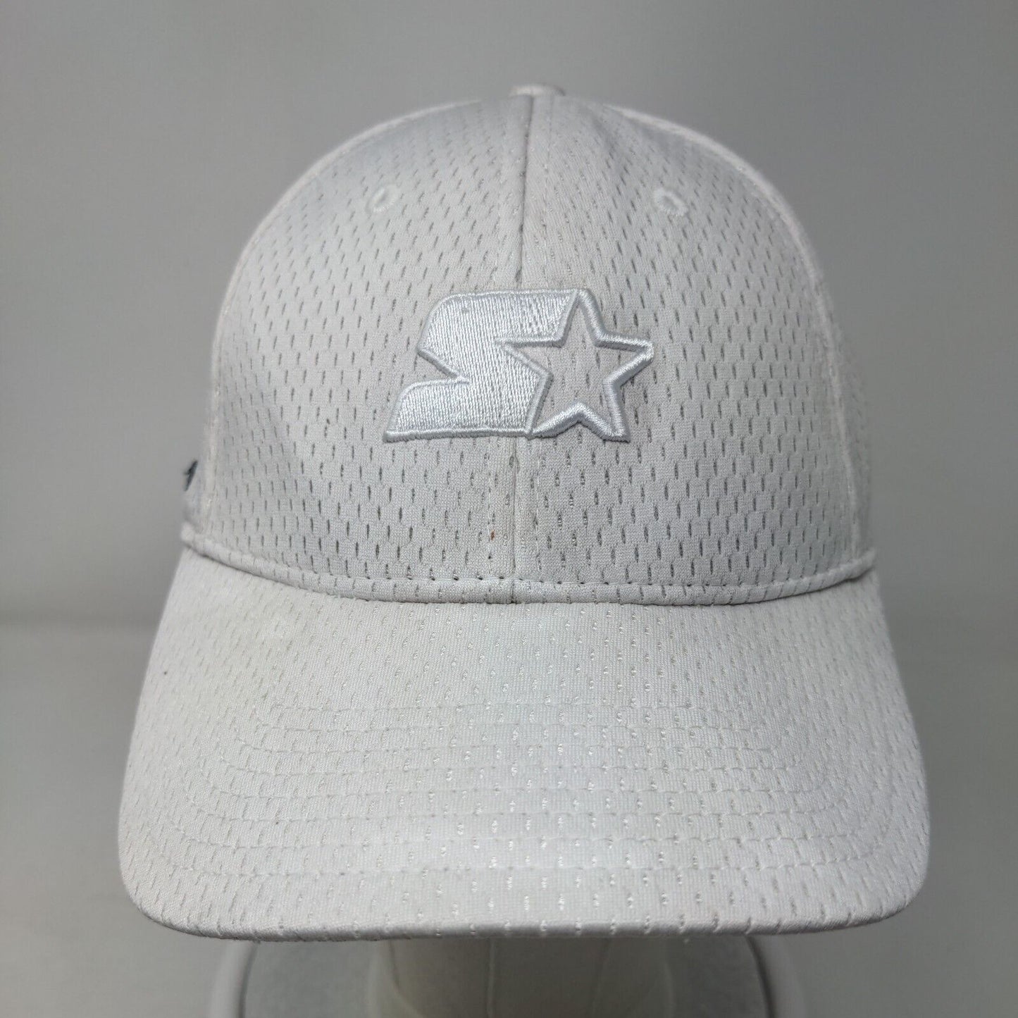 Starter Fitted Hat White L/XL Dri-Star Embroidered Breathable Outdoor