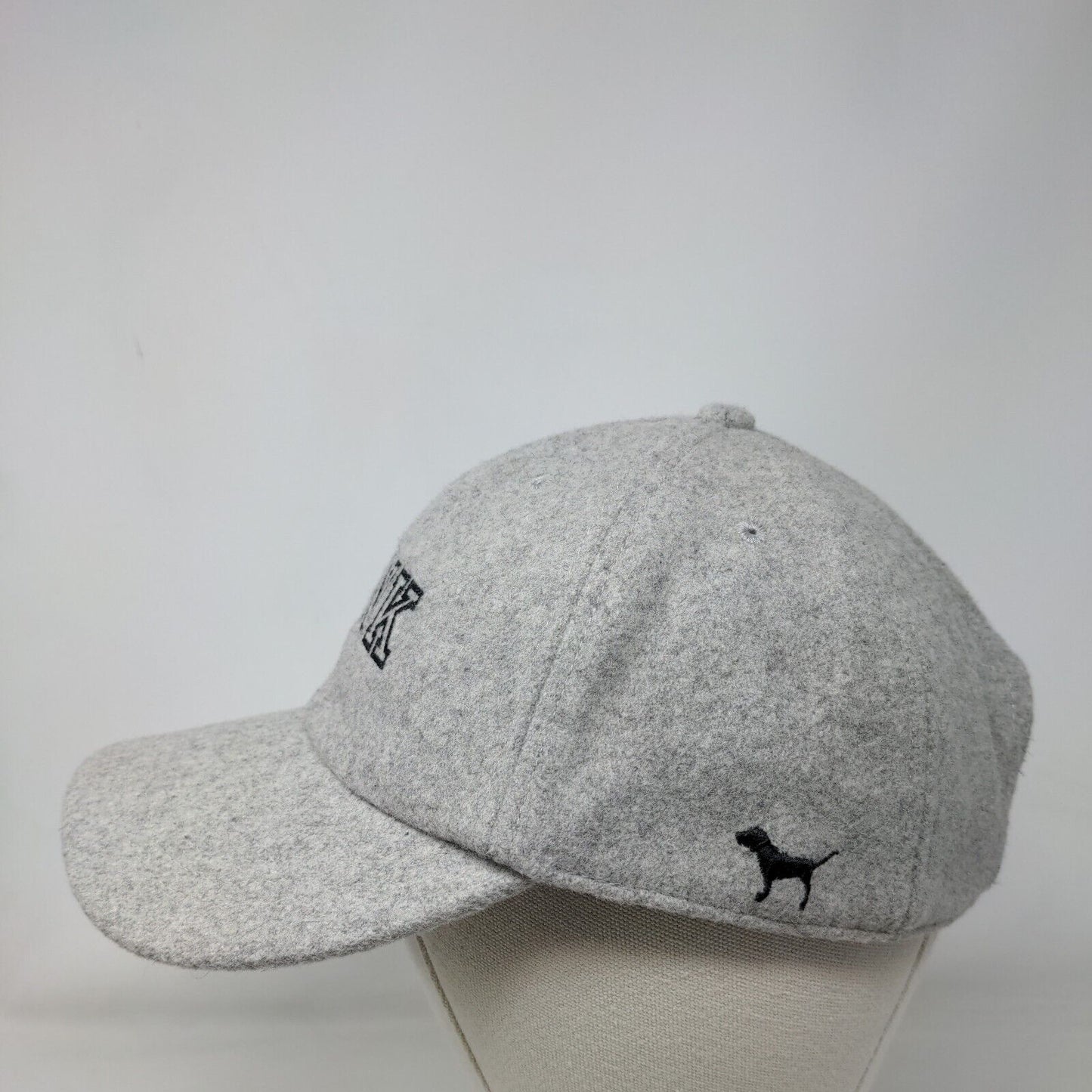 PINK Slideback Hat Gray One Size Solid Embroidered Victoria's Secret