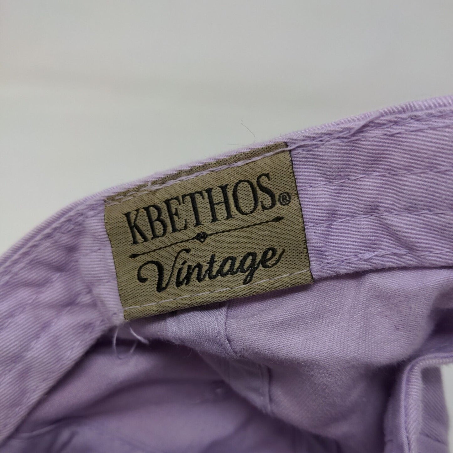 KB ETHOS Vintage Slideback Hat Purple One Size 6 Panel Distressed Blank