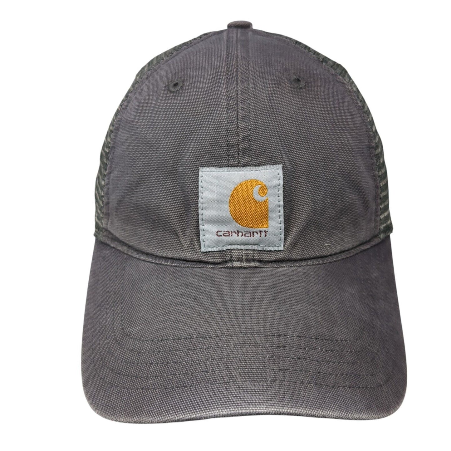 Carhartt Snapback Mesh Back Trucker Hat Gray One Size Adjustable 6 Panel
