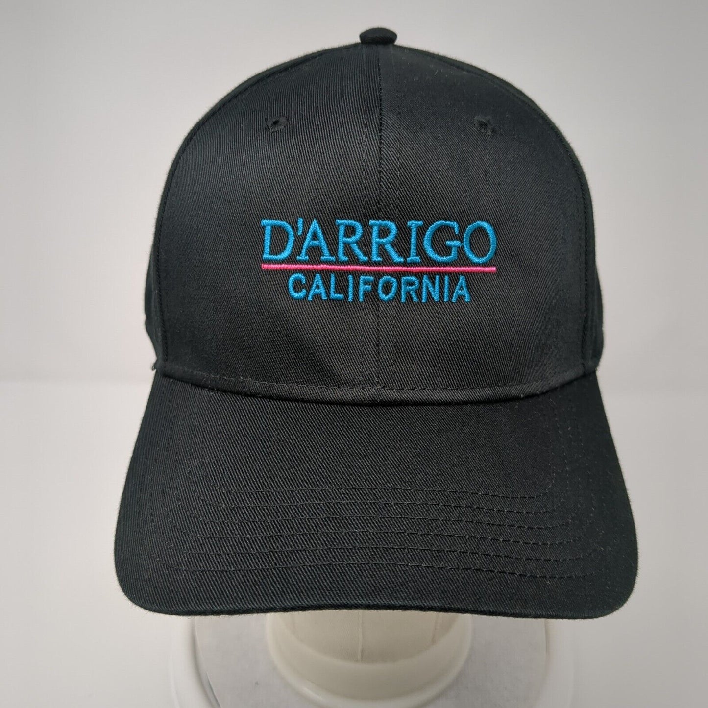 D'Arrigo California Snapback Hat Black OSFM Adjustable Embroidered Otto