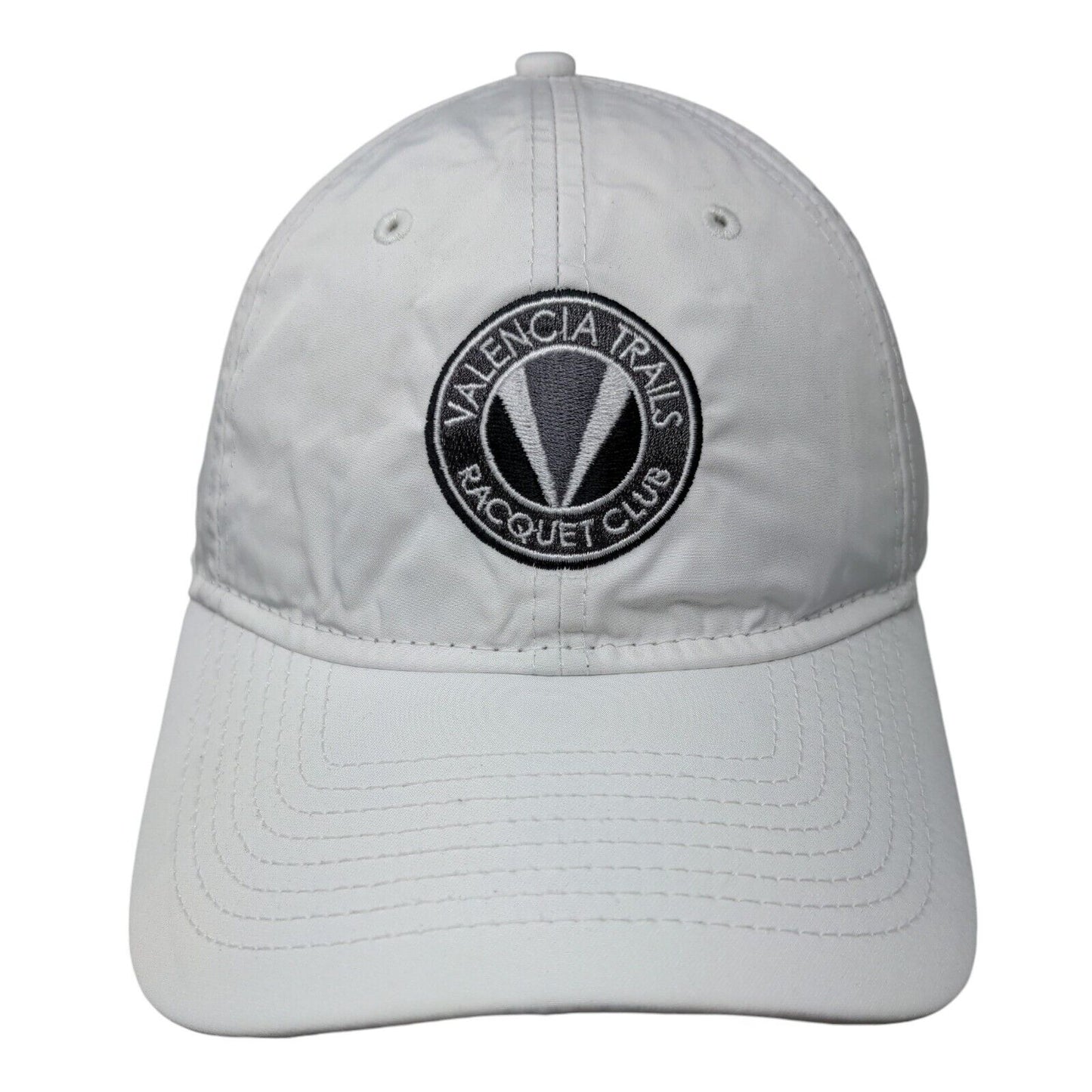 Valencia Trails Racquet Club Strapback Hat White OSFM Laser Cut New Era