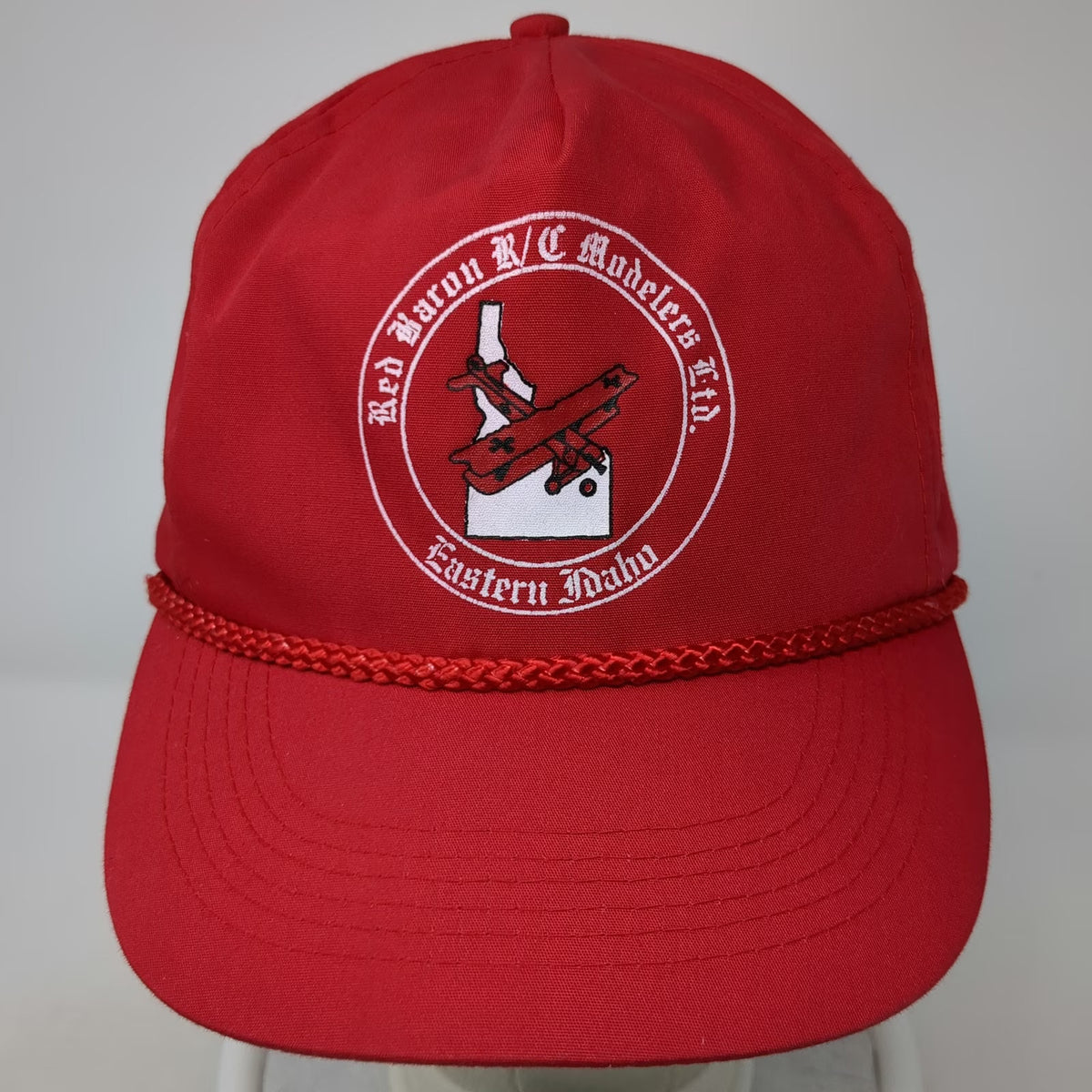 OTTO 5 Panel Red Hat One Size Slideback Red Baron RC Modelers Eastern Idaho Rope