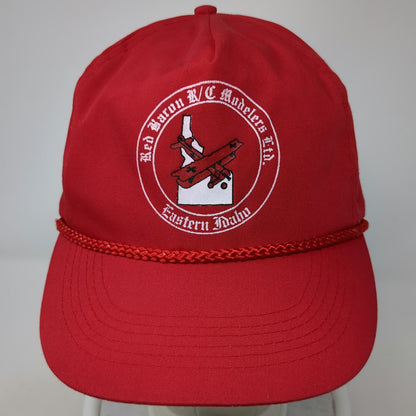 OTTO 5 Panel Red Hat One Size Slideback Red Baron RC Modelers Eastern Idaho Rope