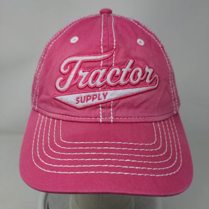 Tractor Supply Slideback Hat Pink OSFM Adjustable Embroidered 6 Panel Cotton