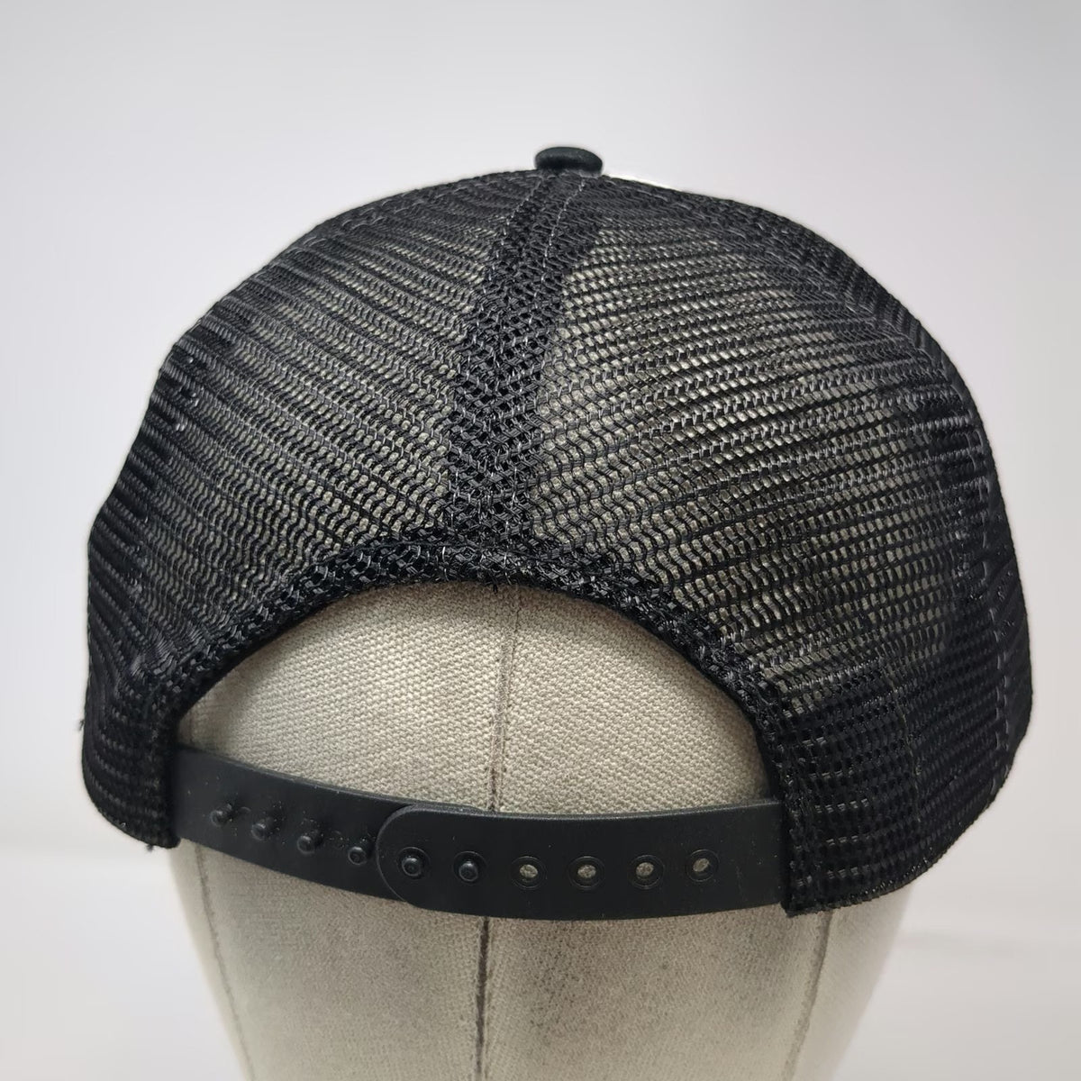 AJD Trucker Hat Black White L Billings Volcanos Pro Basketball Mesh Snapback Cap