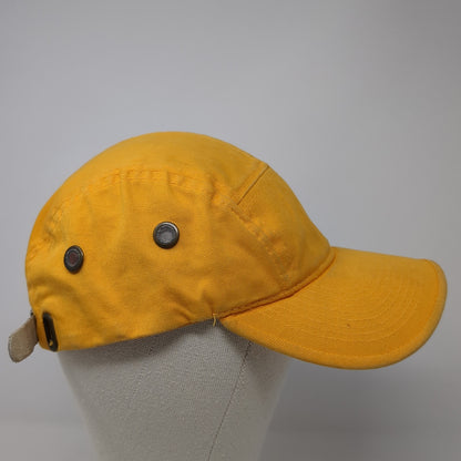 KB ETHOS Slideback 5 Panel Hat Yellow One Size Adjustable Leather Strap