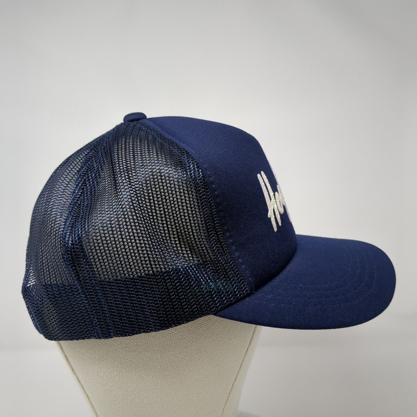 Hogle Zoo Snapback Mesh Back Trucker Hat Blue OSFA Adjustable Triangle