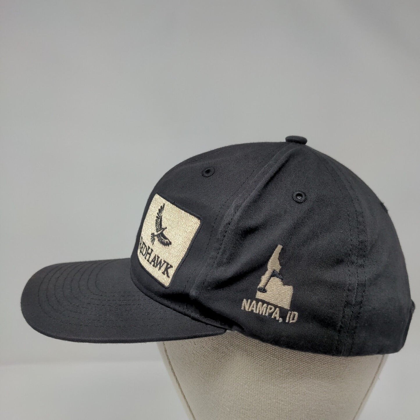 Redhawk Nampa ID Strapback Hat Black Small Embroidered Richardson