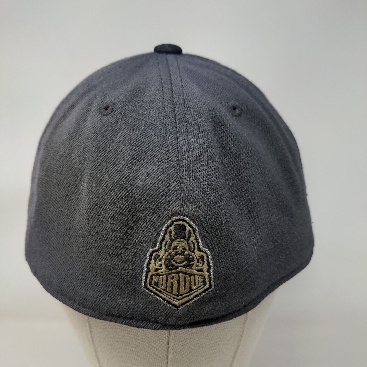 Purdue Boilermakers Fitted Hat Gray OSFA Embroidered Logo Top of the World NCAA